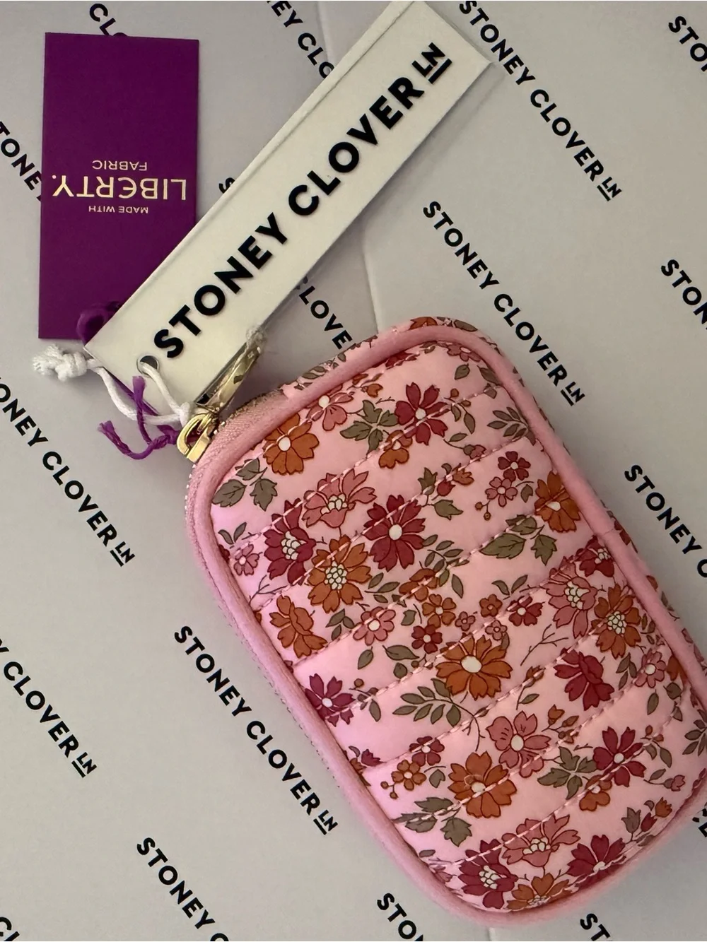Stoney Clover Lane Liberty Floral Quilted Micro Pouch